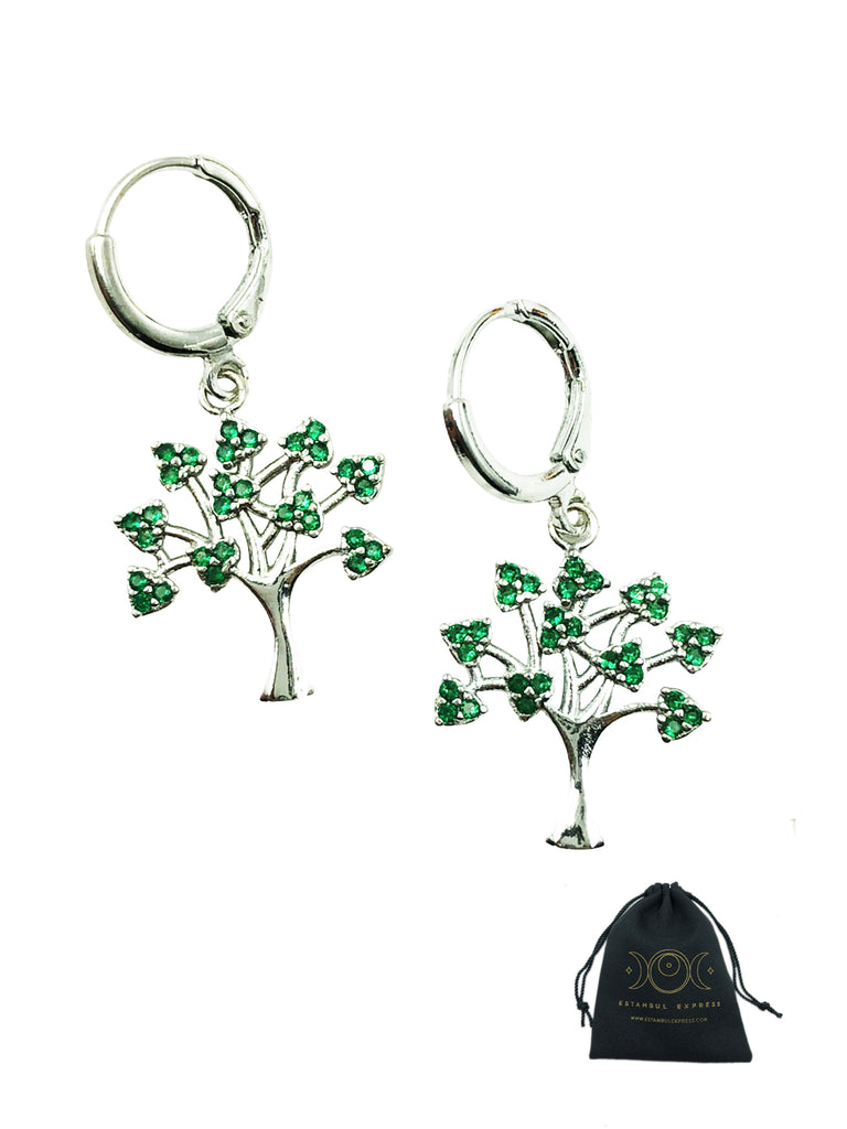 Aretes De Arbol La Vida Con Zirconias Estambul Express